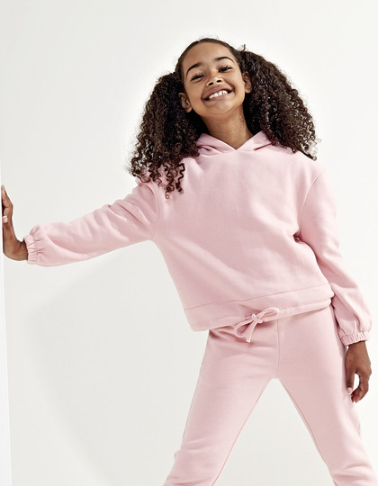 Kids Recycled Cropped Oversize Hoodie